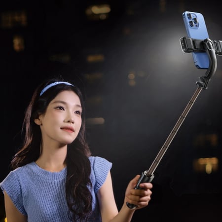 رتاكو - Q10R ستاند تصوير وسلفي ميني لون أسود