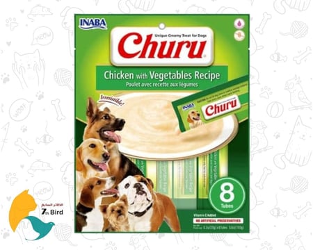 اينابا تشورو مكافآت كريمية للكلاب بالدجاج والخضار 160g