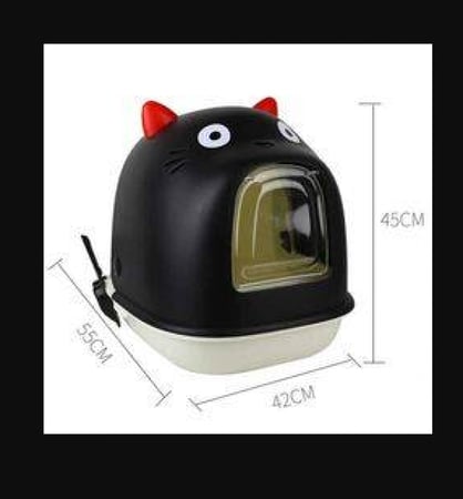 بيت ليتر بوكس مغلق شكل راس قط متعدد الالوان
