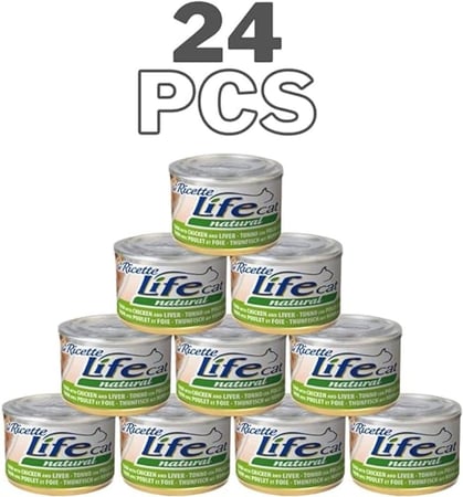 كرتون لايف كات طعام رطب للقطط متعدد النكهات 150جم