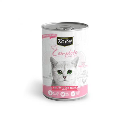 كت كات معلبات شرائح الدجاج مع توت الغوجي في المرق 150 غ