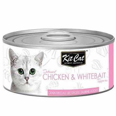 كت كات طعام رطب للقطط معلبات دجاج و صغار السمك 80 جرام