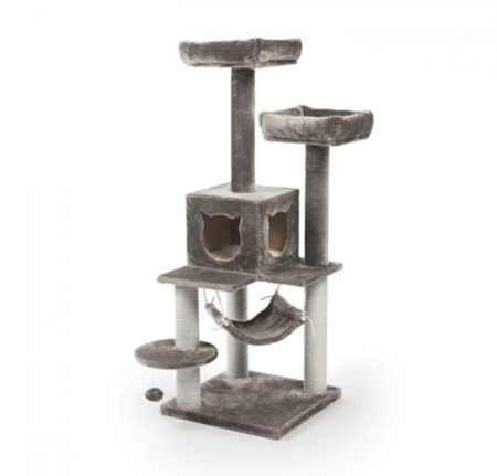 خداشة دورين مع سريرين وبيت للقطط