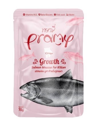 برامي طعام رطب السالمون للقطط الصغيرة في الجيلى للقطط 70 غ