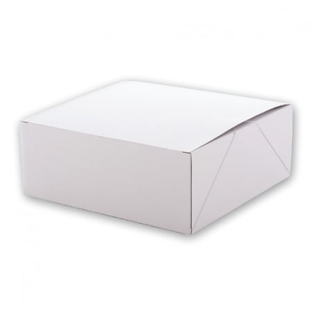 علبة كيك ابيض ورقي مقاس 35*35 شد 100 حبة