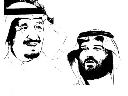 الملك سلمان مع ولي العهد