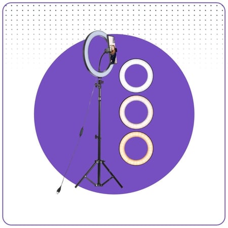 اضاءة تصوير  3 الوان.ارتفاع مترين متعدده الالوان