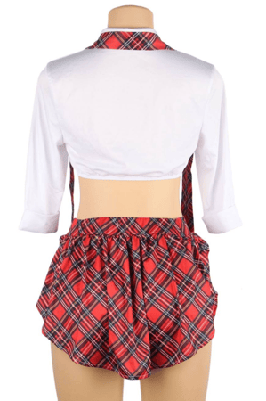 زي كوسبلاي طالبة جامعية مثير لون كلاسيكي