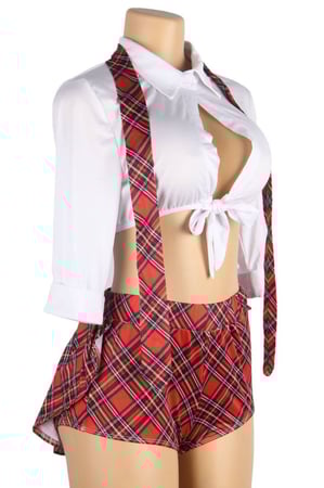 زي كوسبلاي طالبة جامعية مثير لون كلاسيكي