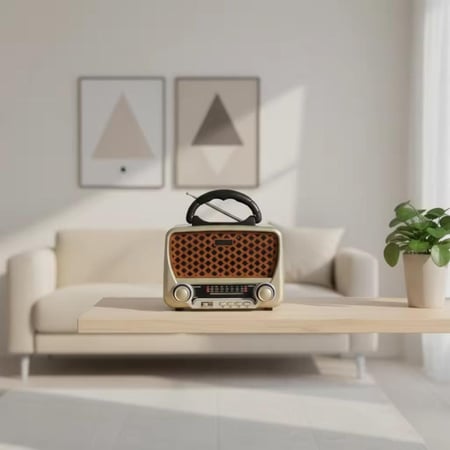 مكبر صوت DENX مع راديو ولوح طاقة شمسية