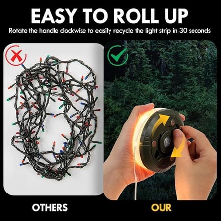 سلسلة مصابيح محمولة مقاومة للماء وقابلة للسحب