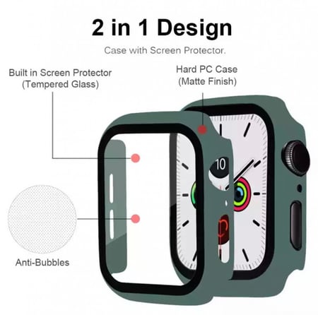 غلاف شاشة ساعة أبل أسود Black