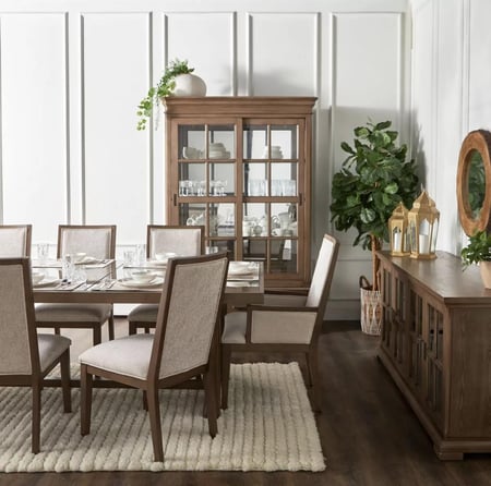 طقم سفرة بسطح زجاج 10 مقاعد