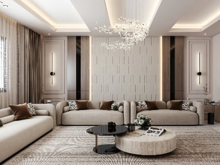 مجلس فخم بتصميم كلاسيكي مودرن