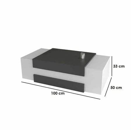 طاولة وسط لون ابيض في رمادي