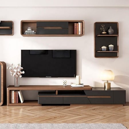 طاولة تلفزيون خشبية حديثة