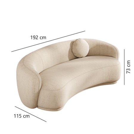 كنبة ثنائية تمارا- بيج فاتح