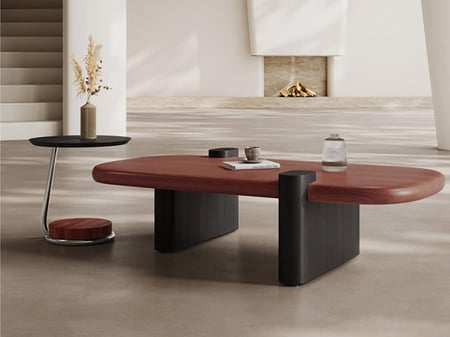 طاولة قهوة مستطيلة خشبية