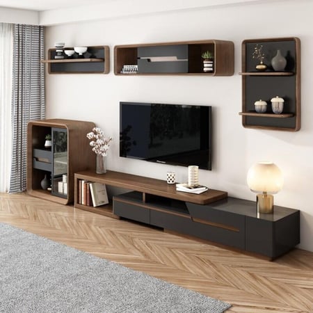 طاولة تلفزيون خشبية حديثة