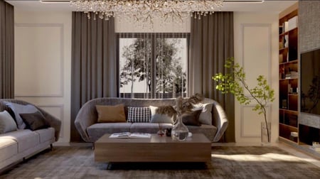 تصميم داخلي لفيلا مساحة 600م2 او اقل