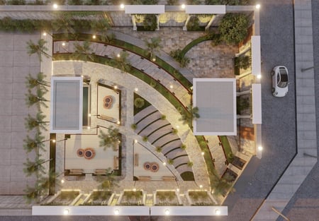 لاندسكيب خارجي مساحة  500م2 أو اقل