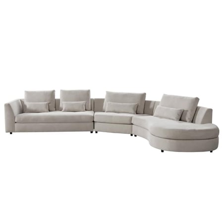 طقم معيشة كنبة مقسمة