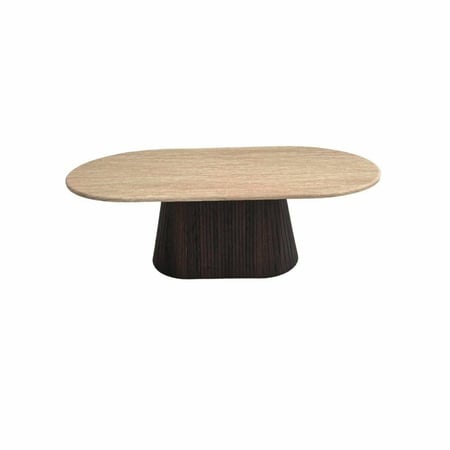 طاولة قهوة - بيج وبني