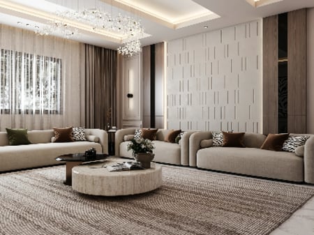 مجلس فخم بتصميم كلاسيكي مودرن