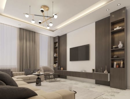 تصميم داخلي لفيلا مساحة 600م2 او اقل