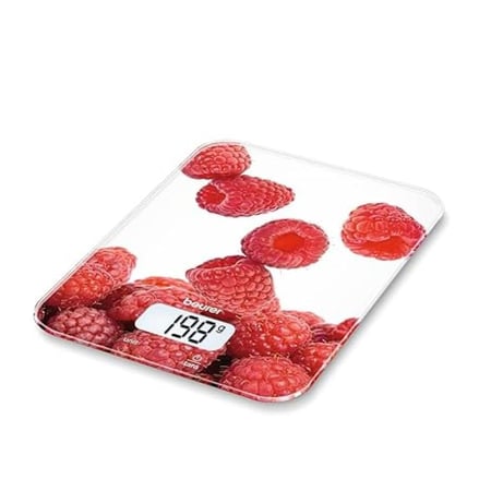 مقياس وزن مطبخ بويرر كى اس 19 بيرى beurer ks19 70405 glass kitchen scale berry