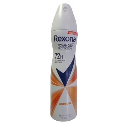 ريكسونا بخاخ مضاد للتعرق 150 مل للنساء ورك اوت  rexona motion sense workout hi-impact 72h 150 ml