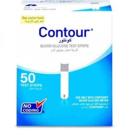 شرائط قياس السكر فى الدم كونتور 50 شريط blood glucose contour test strip 50 strips
