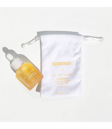 سيروم بشرة ايكوكوكو 30 مل فيتامين ه اشراقة البشرة ecococo all day glow vitamin e skin olixir 30ml