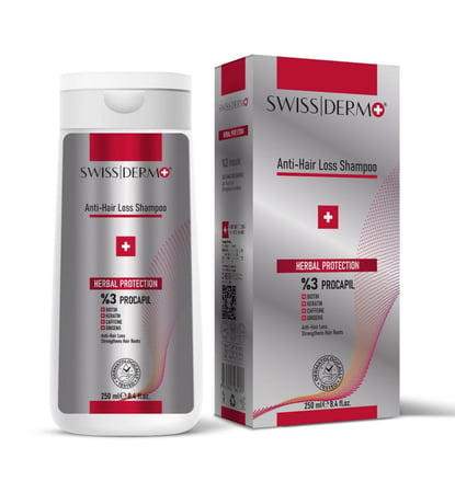 سويس ديرمو شامبو مضاد لتساقط الشعر 250 مل   swiss dermo anti-hair loss shampoo 250 ml