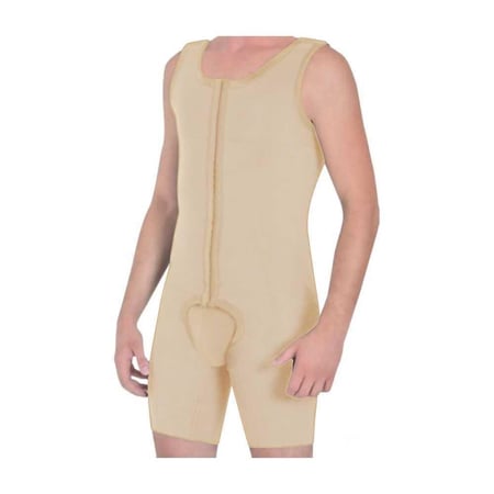 مشد بودى فليكس BL-540T لون بيج مقاس صغير body flex male above the knee body shaper bl-540 size small