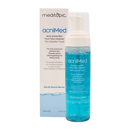 غسول رغوى ميديتوبيك اكنيمد 200 مل للبشرة المعرضة للبثور meditopic acnimed acne-prone skin face foam cleanser 200ml