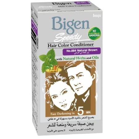 صبغة شعر بايجون رقم 884 بنى طبيعى bigen speedy 884 natural brown cream kit