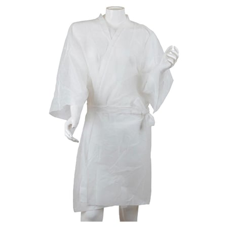 روب سيدات طويل  يم لون ابيض استخدام مرة واحدة 10 حبات  white yum disposable robe normal 10pcs