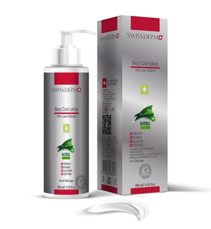 سويس ديرمو لوشن للجسم 200 مل   swiss dermo body care lotion after laser epilation 200 ml