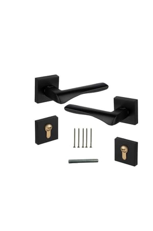 مقبض باب مفصول اسود