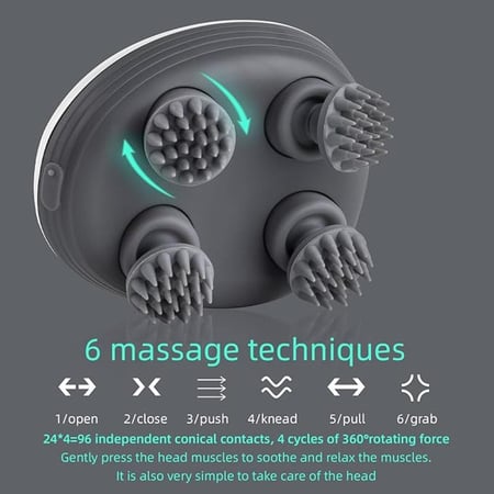 جهاز تدليك كهربائي محمول باليد – لتدليك فروة الرأس (أبيض)