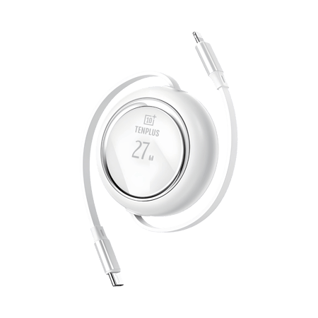 كابل شحن قابل للسحب من نوع lighting احترافي - شحن سريع 27 واط، متوافق مع أجهزة الأيفون