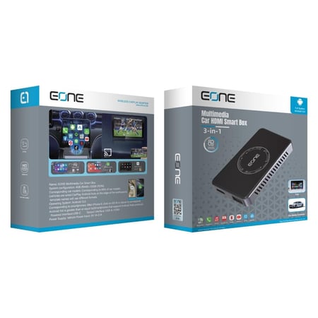 EONE 3-in-1 CarPlay Multimedia Smart Box | جهاز كار بلاي الذكي ثلاثة في واحد يدعم شاشة السيارة والتلفزيون المنزلي