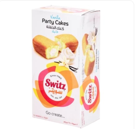 سويتز كيك الحفلة بالفانيلا 12 حبه 28 جم