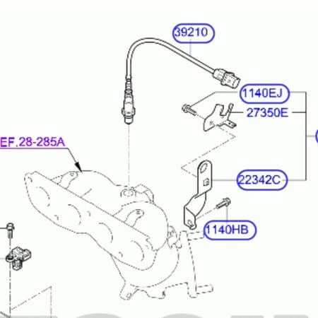 حساس الشكمان النترا 2012 الى 2018 اصلي 392102E151