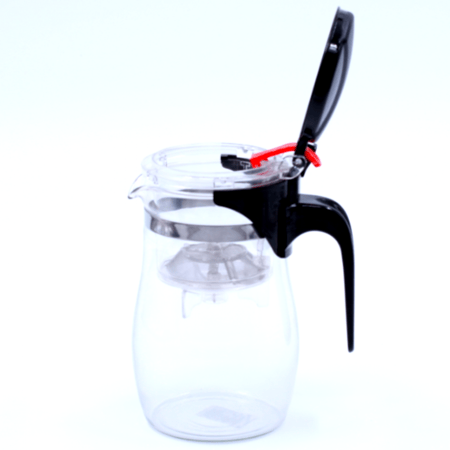 ابريق شاي زجاجي بمقبض بلاستك