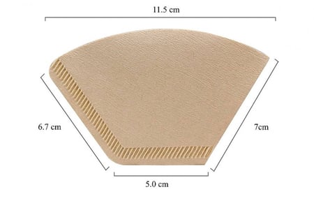 فلتر ورقي حجم صغير من 1-2 كوب 40حبه