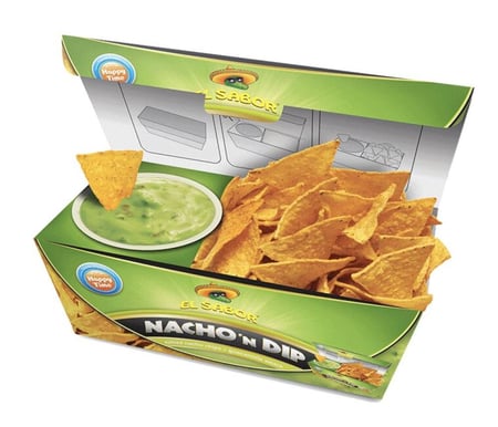 السابور ناتشو شيبس مع غواكامولي 175غ / ELSABOR NACHO N DIP GUACAMOLE 175G