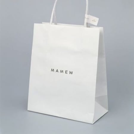 كيس كرافت أبيض مع طباعة