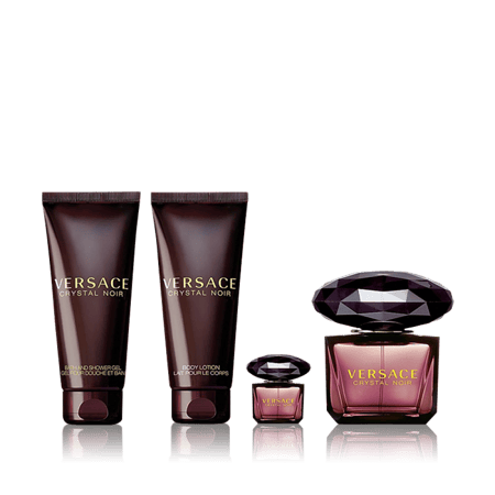 فرزاتشي مجموعة هدايا كريستال نوير ( أو دو تواليت 90 مل + أو دو تواليت 5 مل + لوشن الجسم 100 مل + جل الاستحمام 100 مل) - 4 قطع
